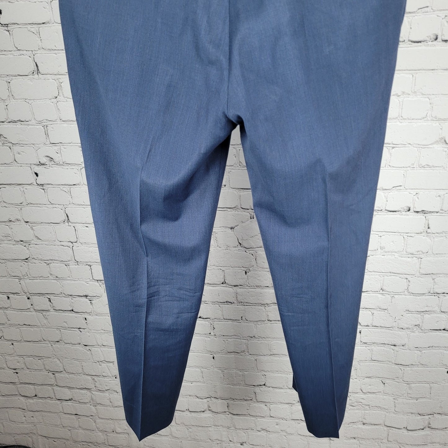 Brooks Brothers Navy Wool Stretch Regent Fit Flat Front Dress Pants 35x30