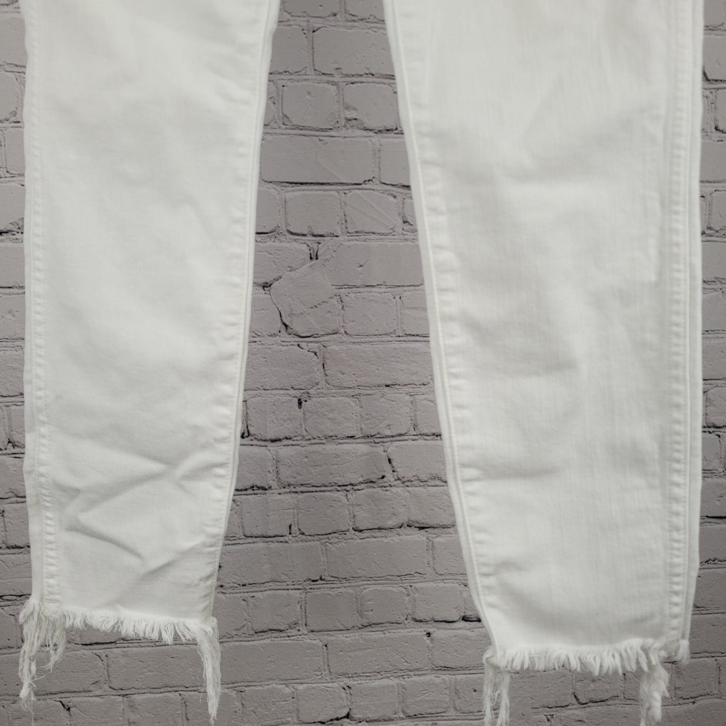 Madewell White Denim 10" High Rise Skinny Crop Stretch Jeans Size 27 (27x26)