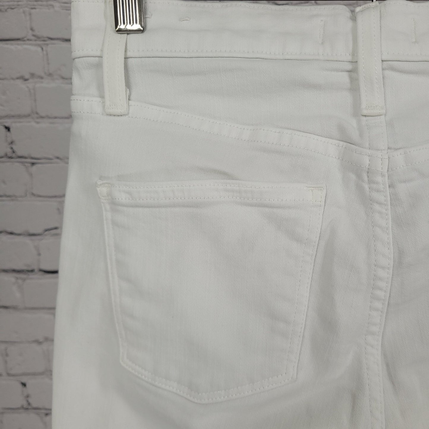 Madewell White Denim 10" High Rise Skinny Crop Stretch Jeans Size 27 (27x26)
