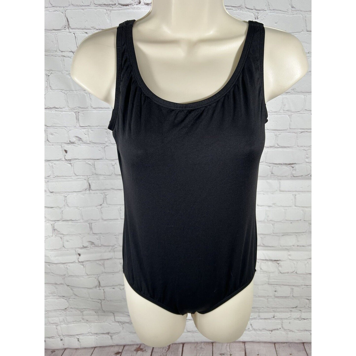 Body Wrappers Solid Black One Piece Classic Youth Dance/ Gymnastics Leotard XL