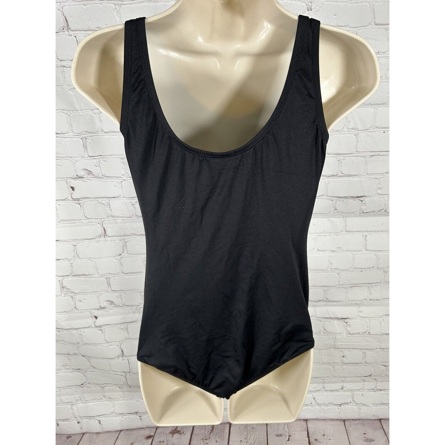 Body Wrappers Solid Black One Piece Classic Youth Dance/ Gymnastics Leotard XL
