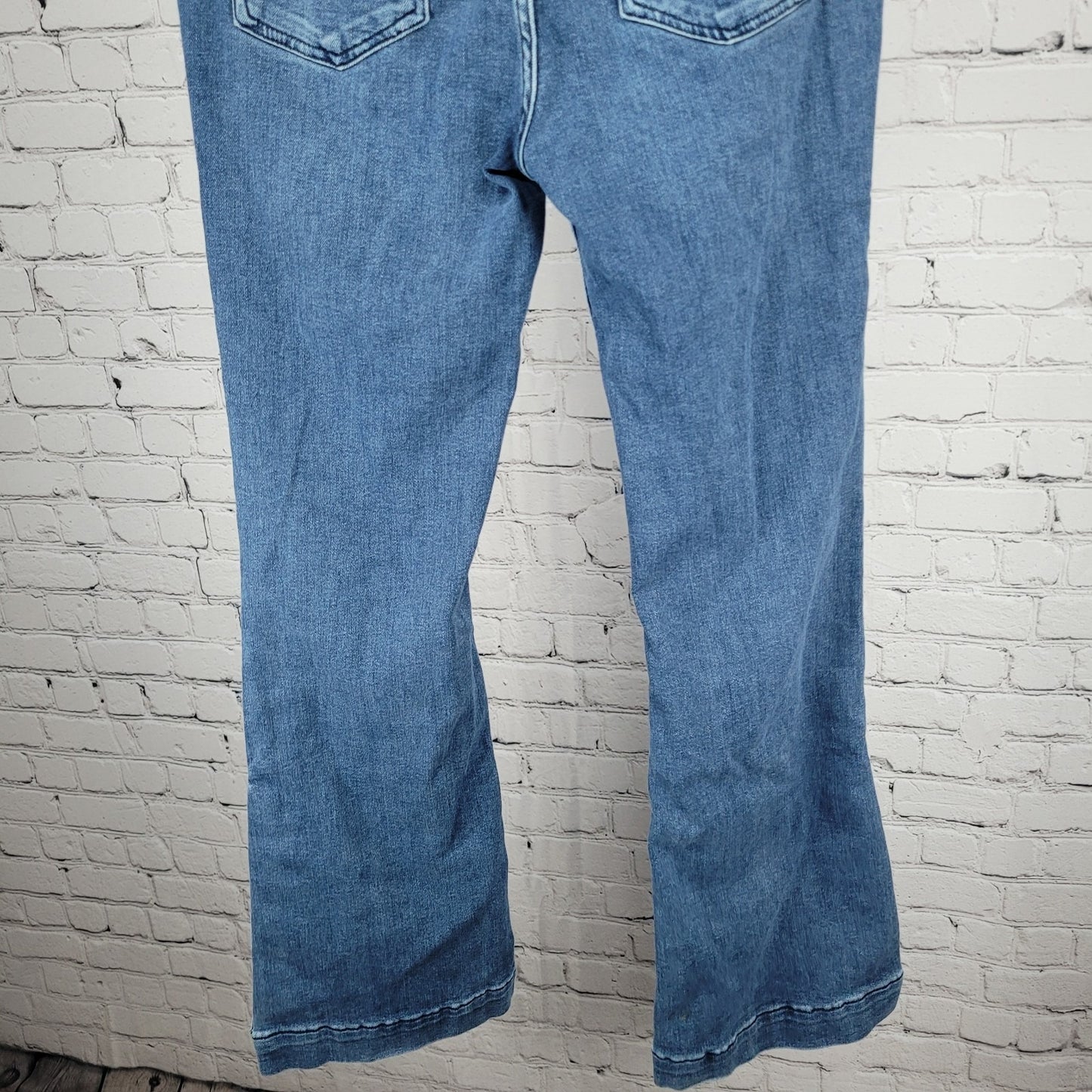 Pilcro & The Letterpress Blue High Rise Bootcut Button Leg Jeans 29 (29x32)