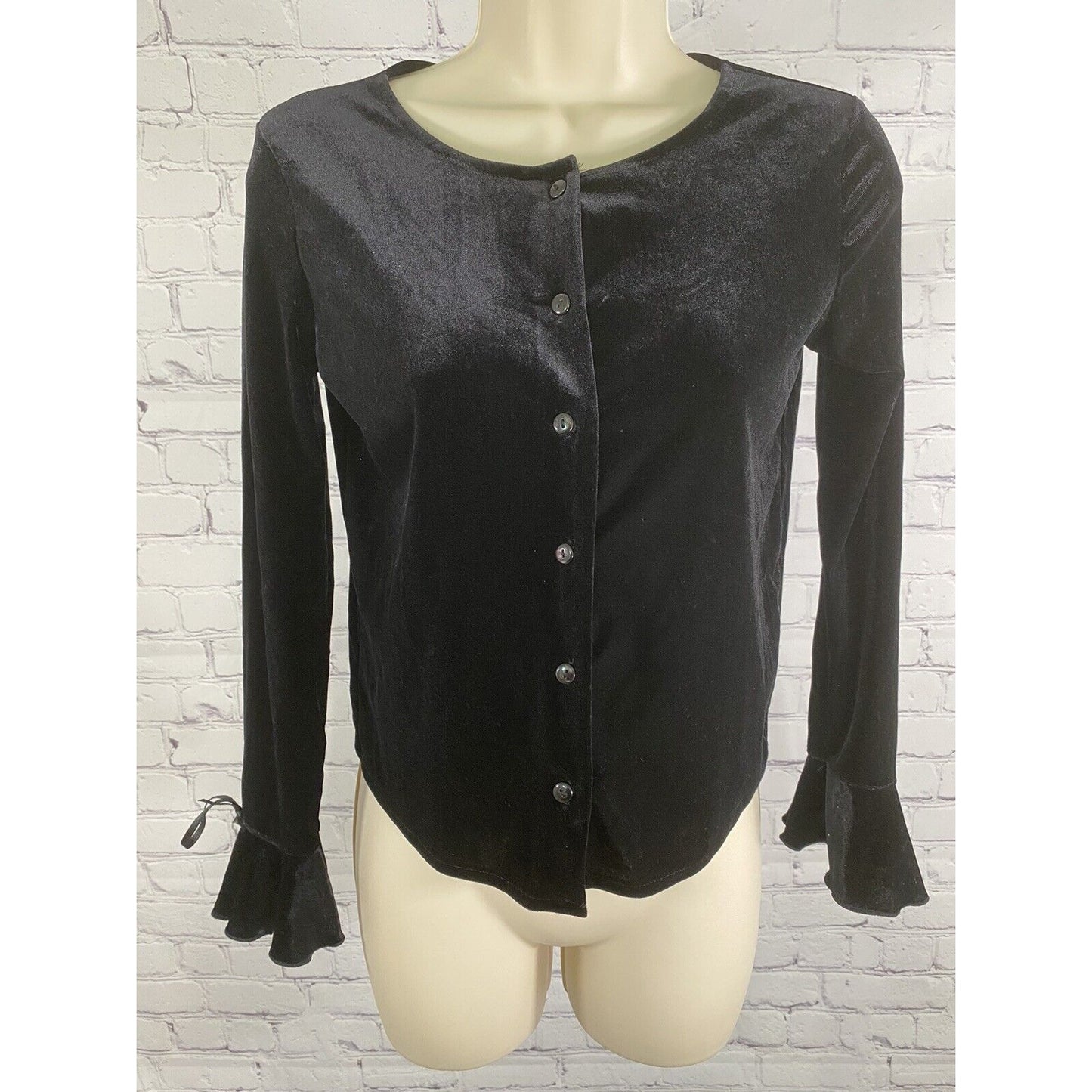 Circo Black Kids Flutter Sleeve Button Up Sweater Cardigan L 10/12