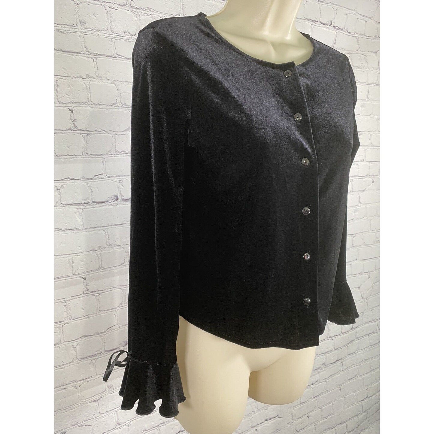 Circo Black Kids Flutter Sleeve Button Up Sweater Cardigan L 10/12