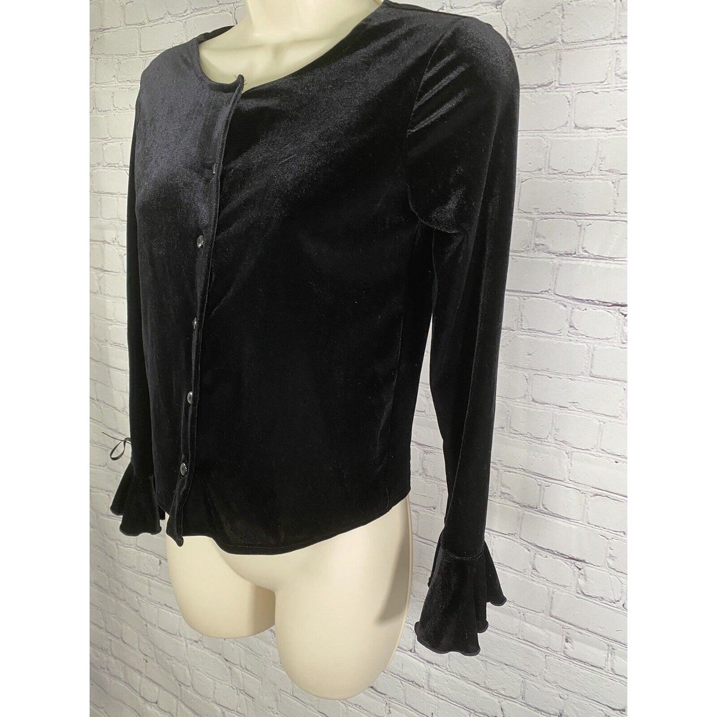 Circo Black Kids Flutter Sleeve Button Up Sweater Cardigan L 10/12