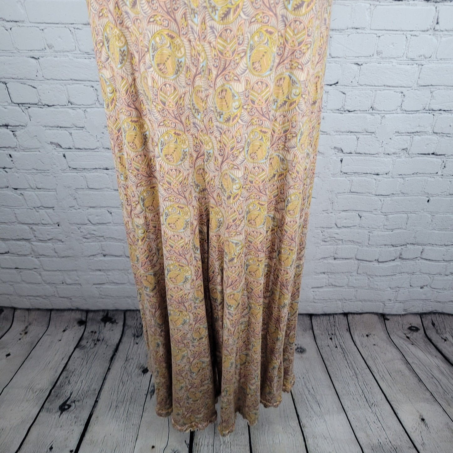 Anthropologie Multicolor Print Boho Stretch Short Sleeve Jumpsuit Jumper Medium