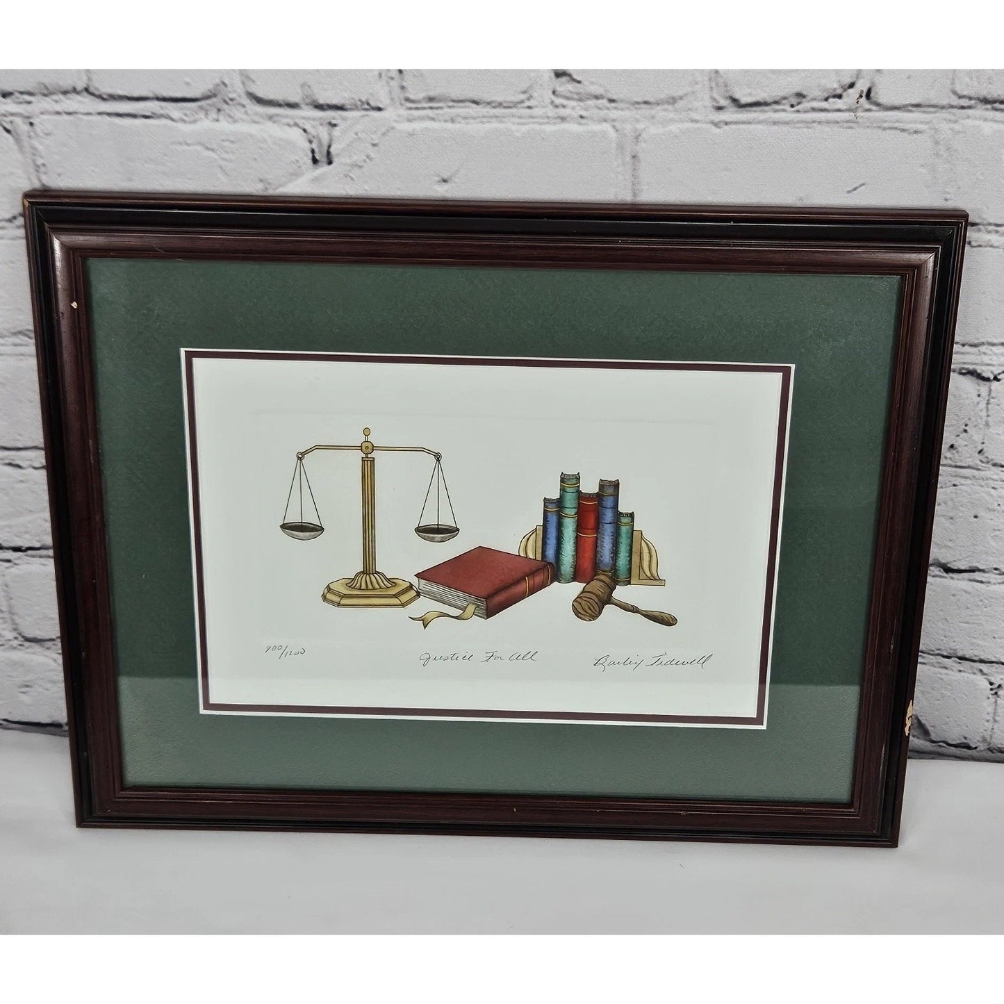 Bailey Tidwell ‘Justice For All’ Signed Limited Edition Realism Art Wood Framed