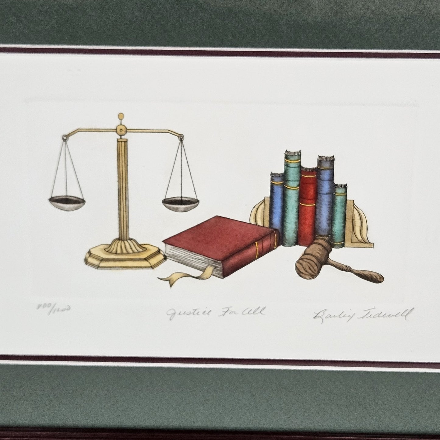Bailey Tidwell ‘Justice For All’ Signed Limited Edition Realism Art Wood Framed