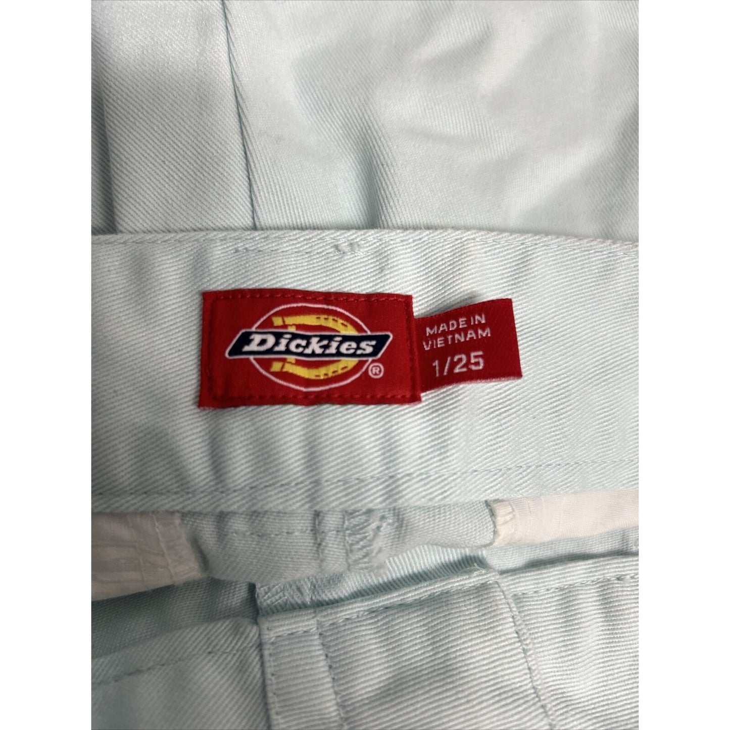 Dickies Sky Blue Mid Rise Distressed Frayed Edges Denim Jean Shorts (26 x 2)