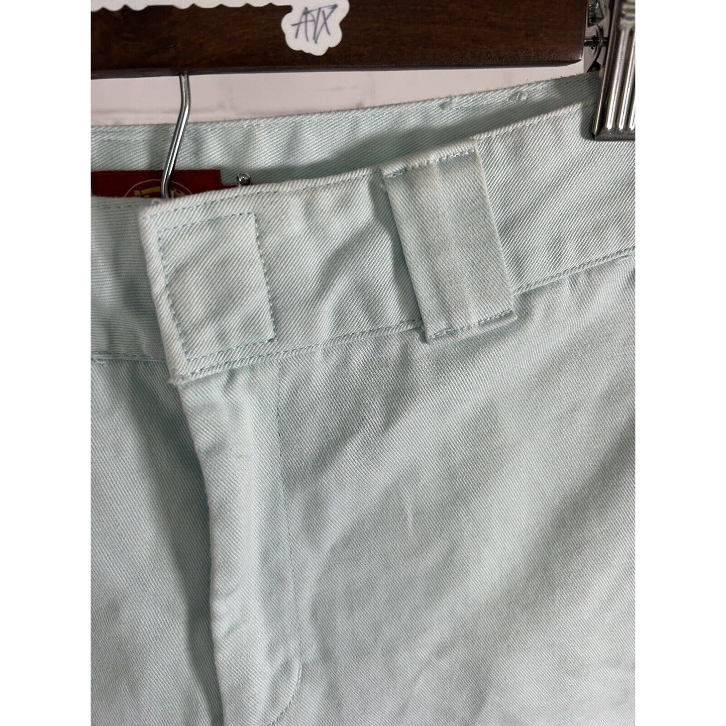 Dickies Sky Blue Mid Rise Distressed Frayed Edges Denim Jean Shorts (26 x 2)