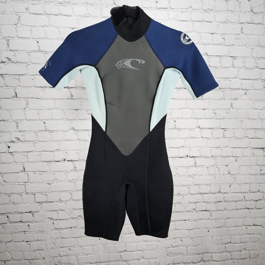 O'Neill Black Blue Hammer 2mm Exo Flex Short Sleeve Shorty Springsuit Wetsuit 4