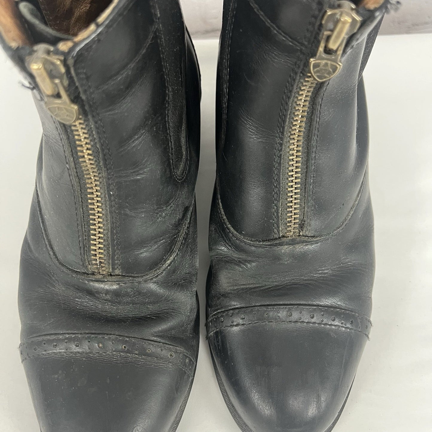 Ariat  Black Leather Devon Pro VX Short Riding Distressed Boots Women’s 9.5 B
