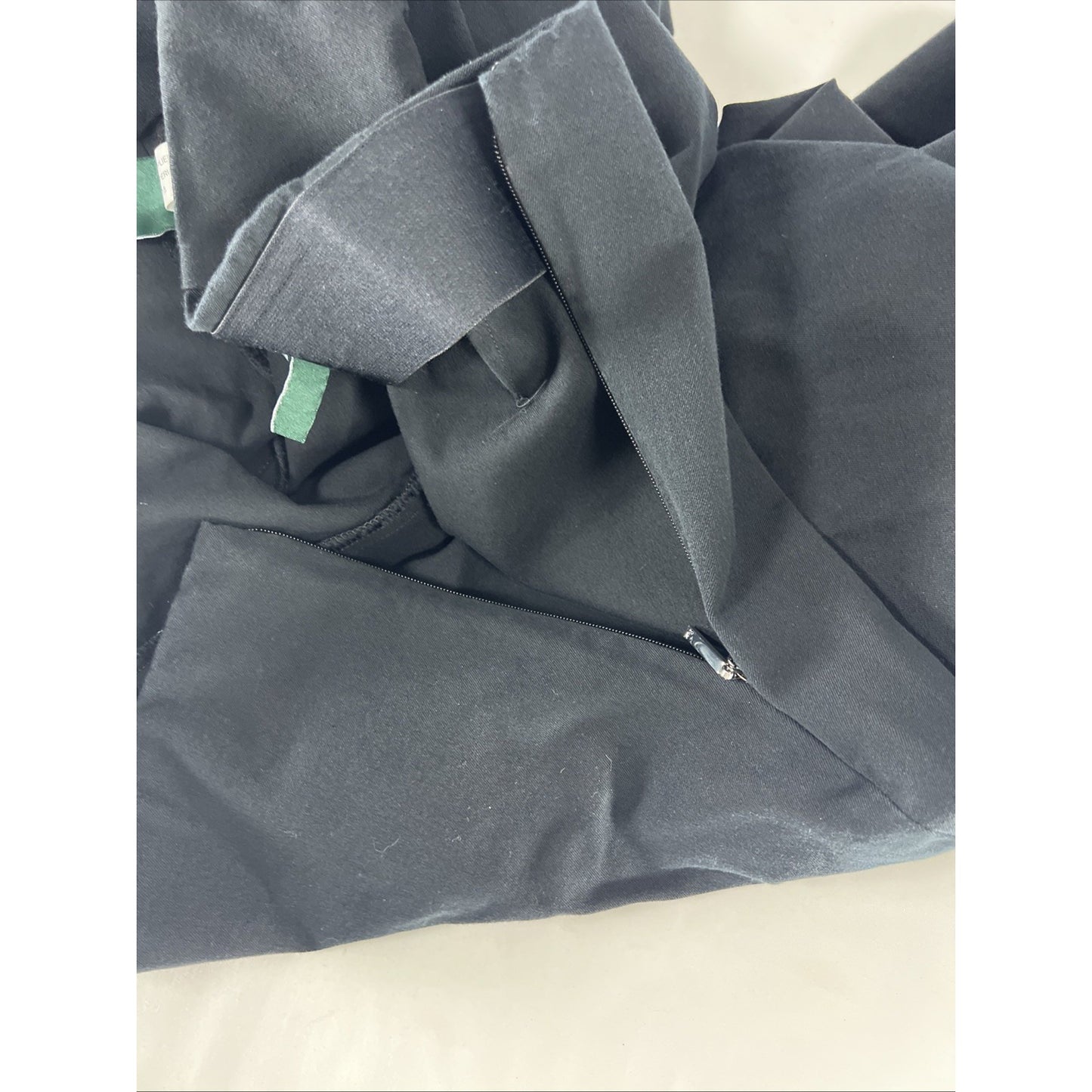 Lauren Ralph Lauren Black Flat Front Side Zip Hi-Rise Tapered Dress Pants 12