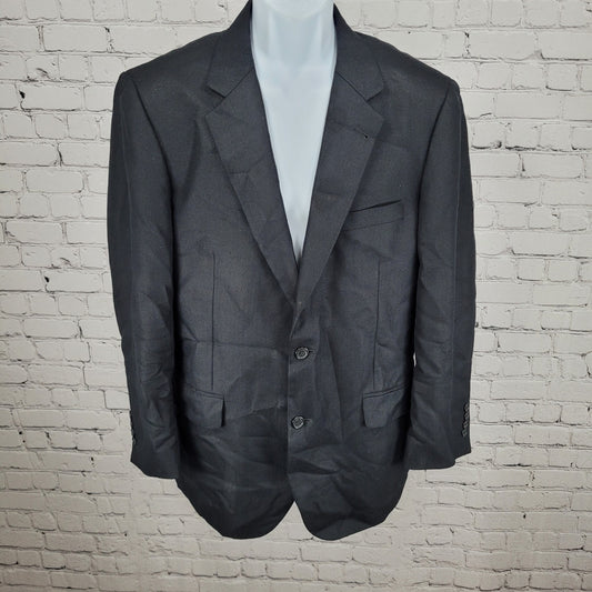Jos A Bank Black Silk Camelhair Herringbone 2 Button Blazer Sport Coat Size 40R