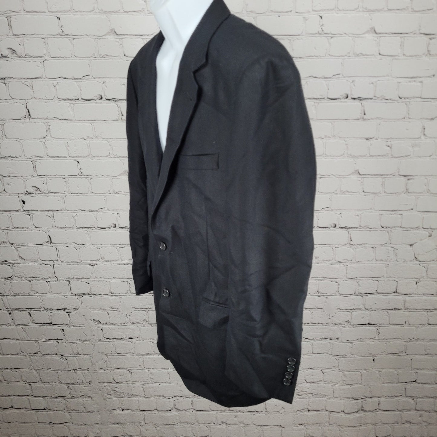 Jos A Bank Black Silk Camelhair Herringbone 2 Button Blazer Sport Coat Size 40R