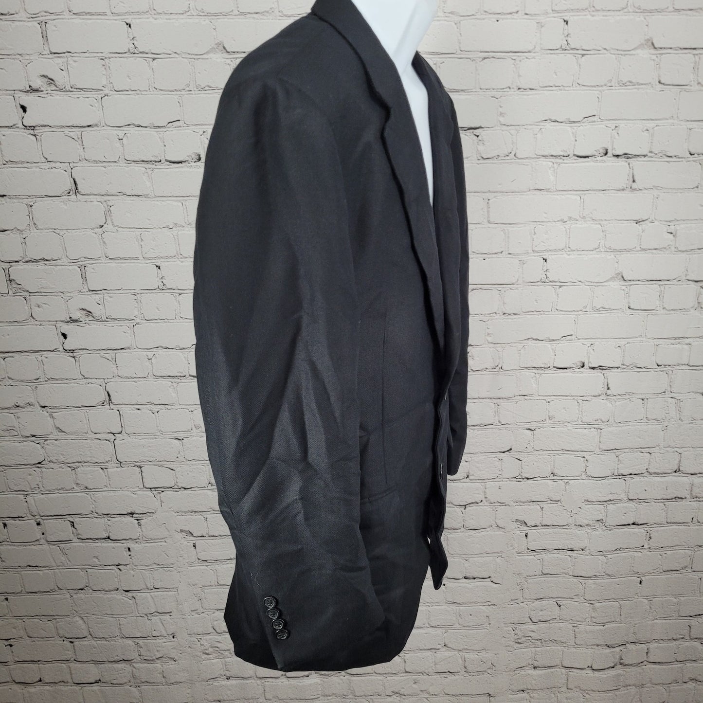 Jos A Bank Black Silk Camelhair Herringbone 2 Button Blazer Sport Coat Size 40R