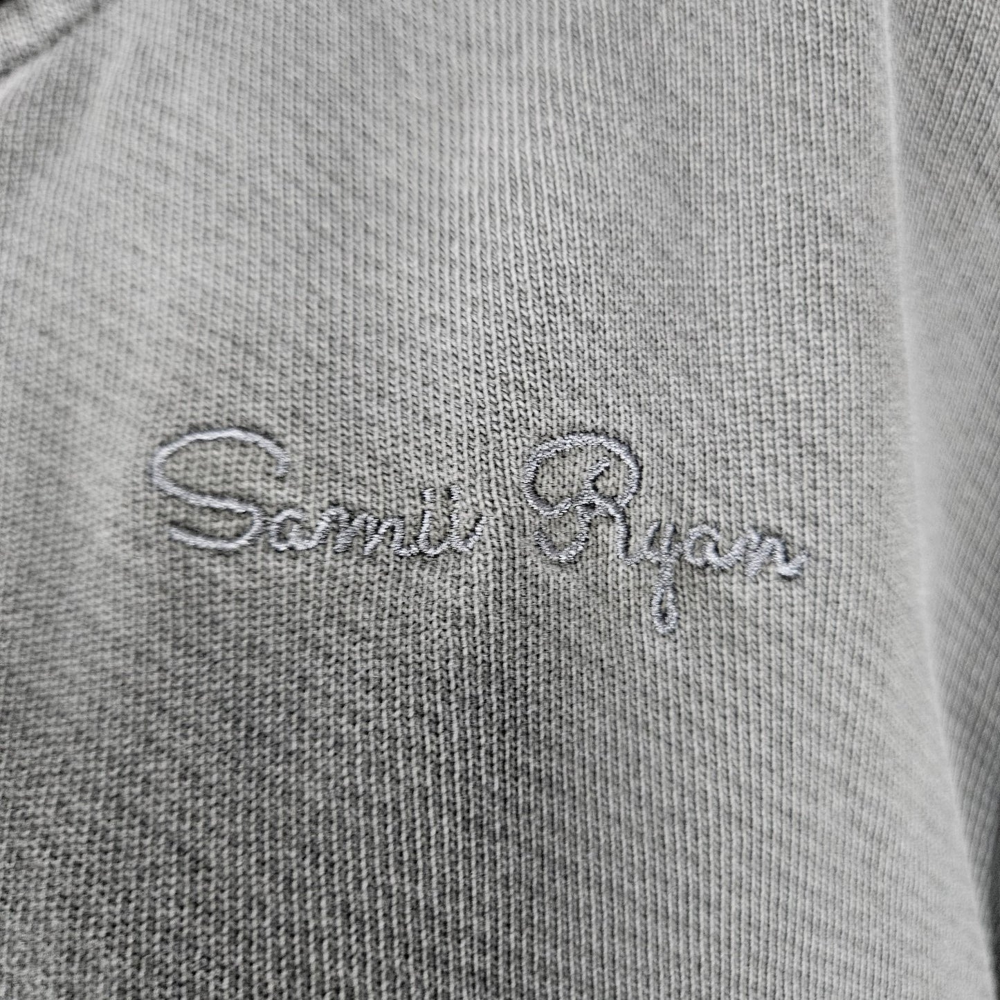 Samii Ryan Grey Super Bowl 59 Heavyweight Cotton Zip Hoodie Jacket 2024 Medium