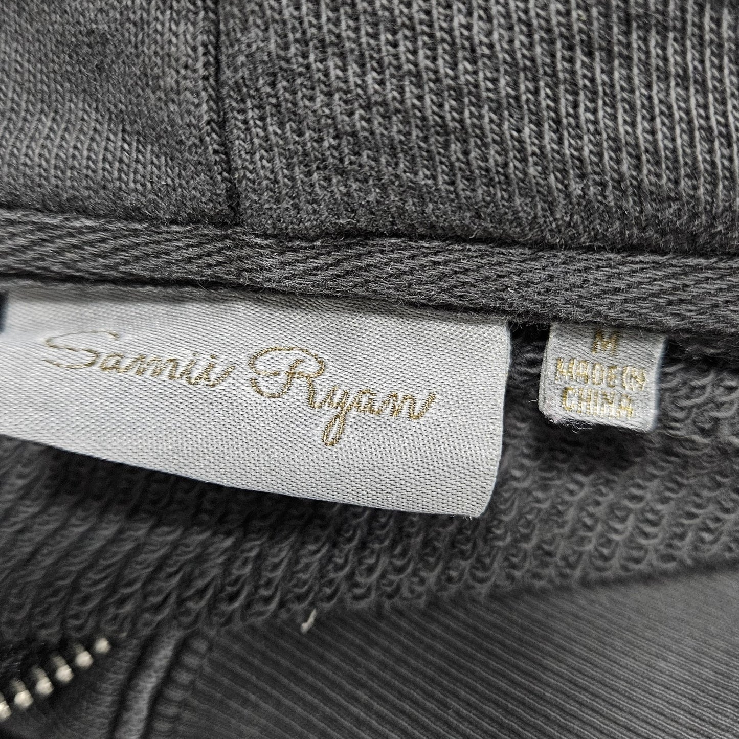 Samii Ryan Grey Super Bowl 59 Heavyweight Cotton Zip Hoodie Jacket 2024 Medium