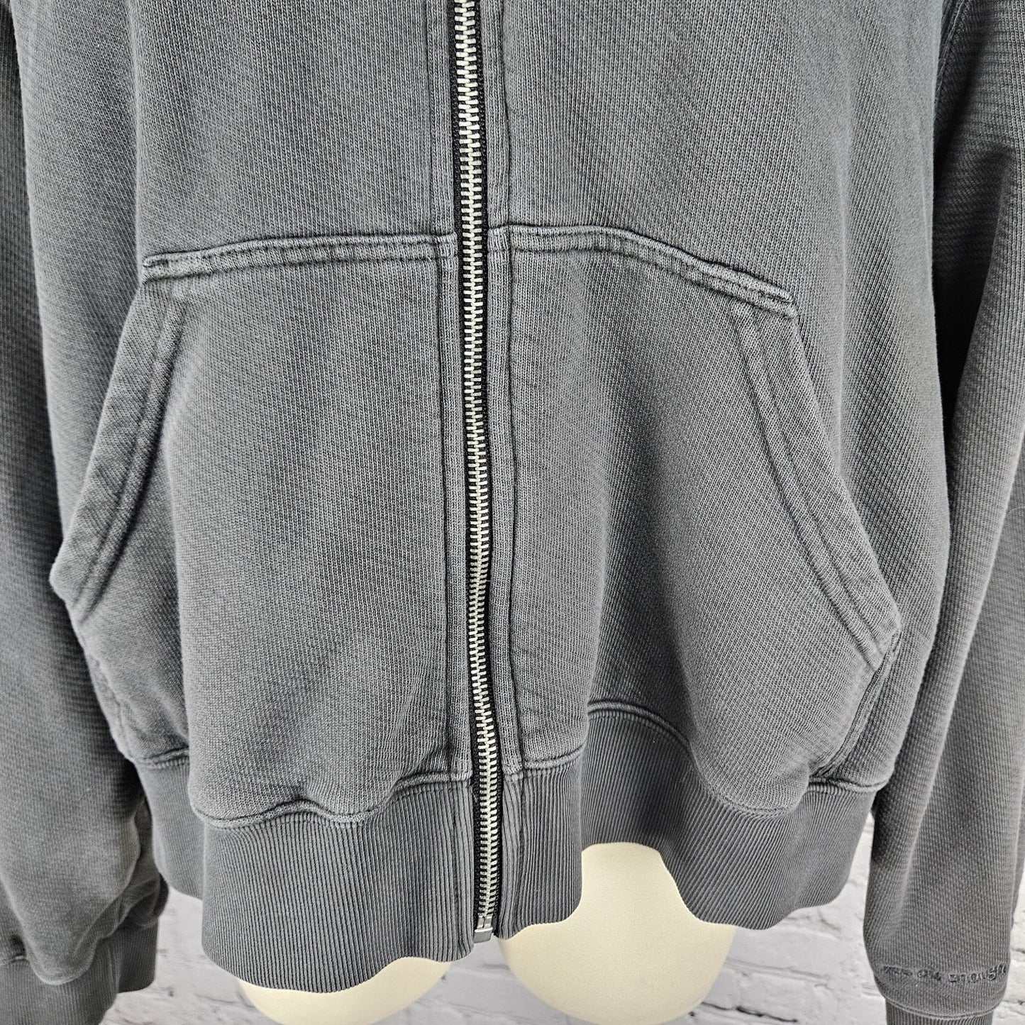 Samii Ryan Grey Super Bowl 59 Heavyweight Cotton Zip Hoodie Jacket 2024 Medium