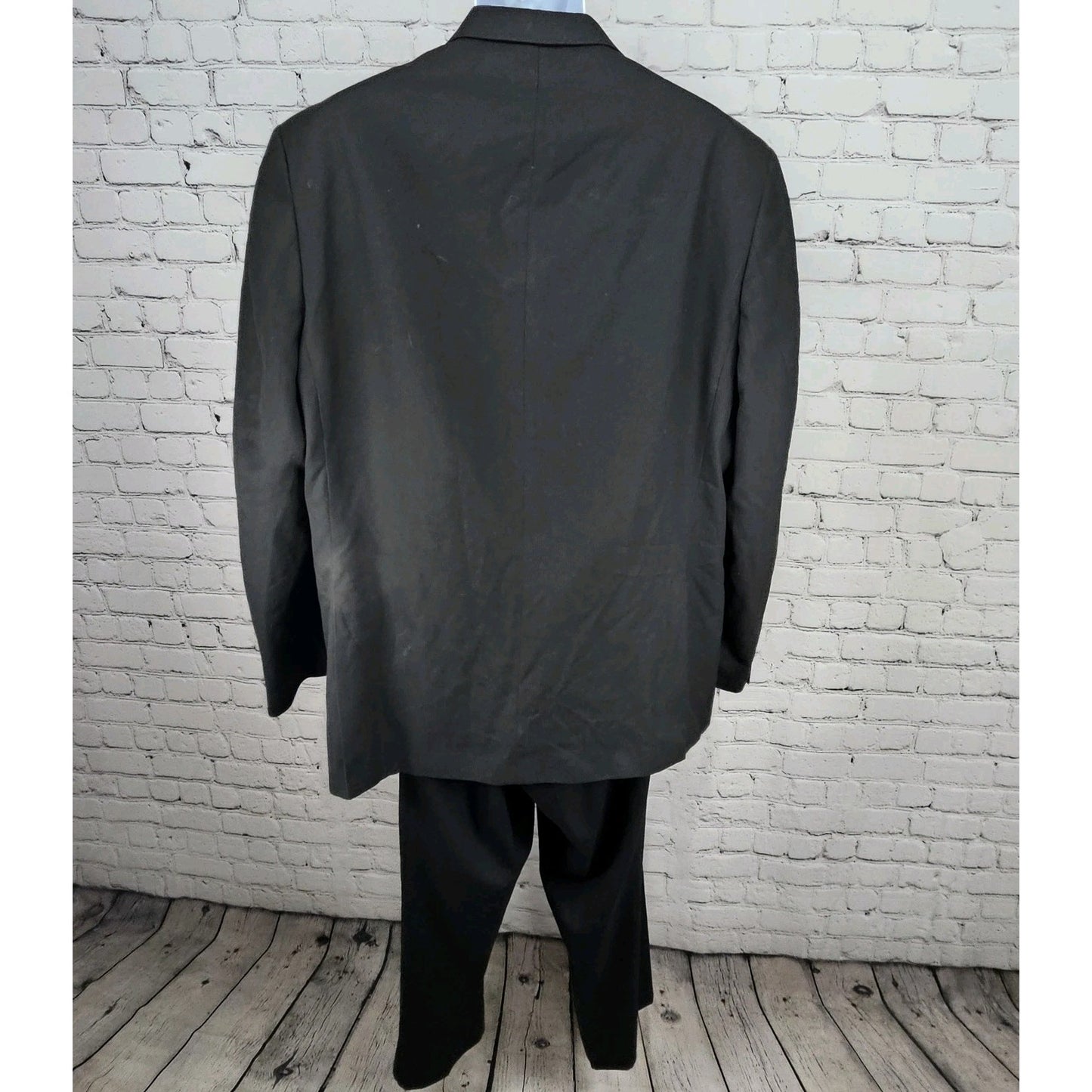 Beverly Hills Polo Club Black 2 Button Peak Full Suit 2 Piece Set 50R (42x30)