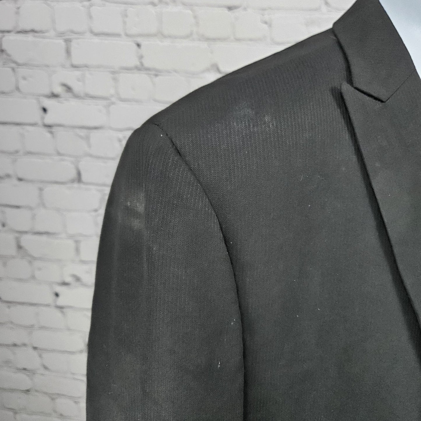 Beverly Hills Polo Club Black 2 Button Peak Full Suit 2 Piece Set 50R (42x30)