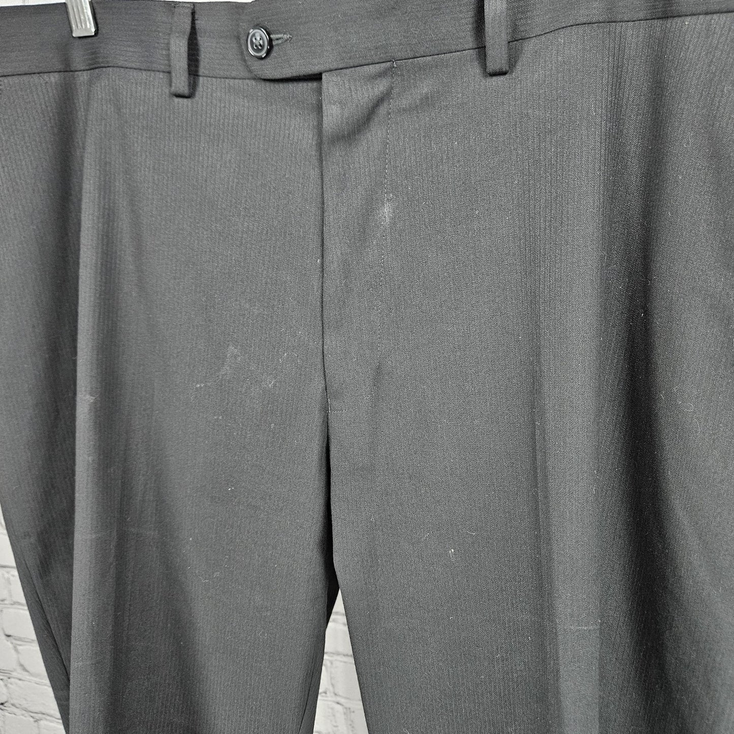 Beverly Hills Polo Club Black 2 Button Peak Full Suit 2 Piece Set 50R (42x30)