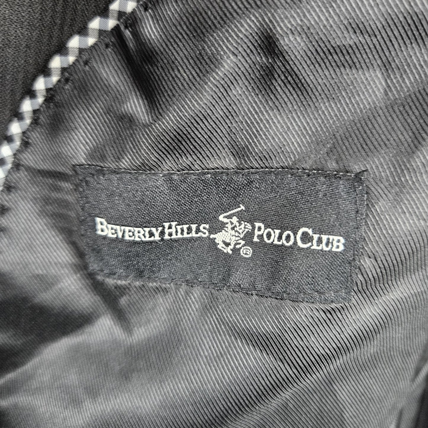 Beverly Hills Polo Club Black 2 Button Peak Full Suit 2 Piece Set 50R (42x30)