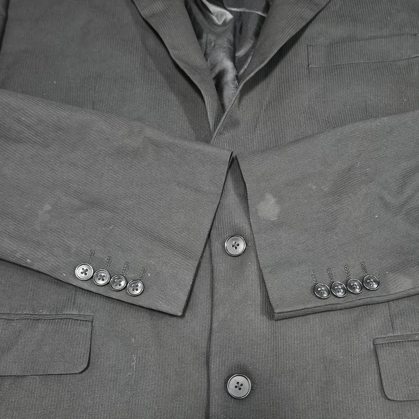 Beverly Hills Polo Club Black 2 Button Peak Full Suit 2 Piece Set 50R (42x30)