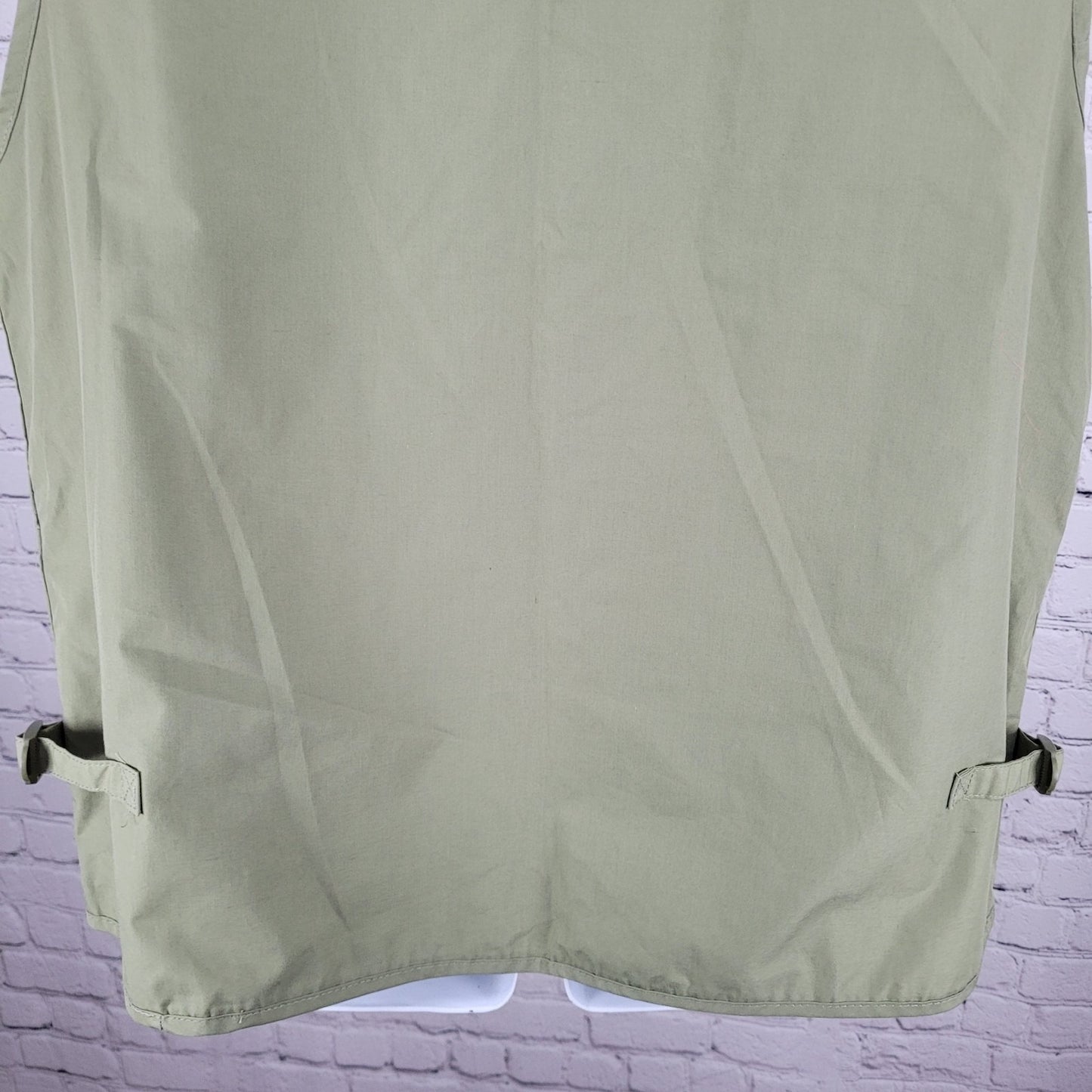 OlympinA Green Full Zip Utility Pockets Fishing Hunting Lightweight Vest Large L