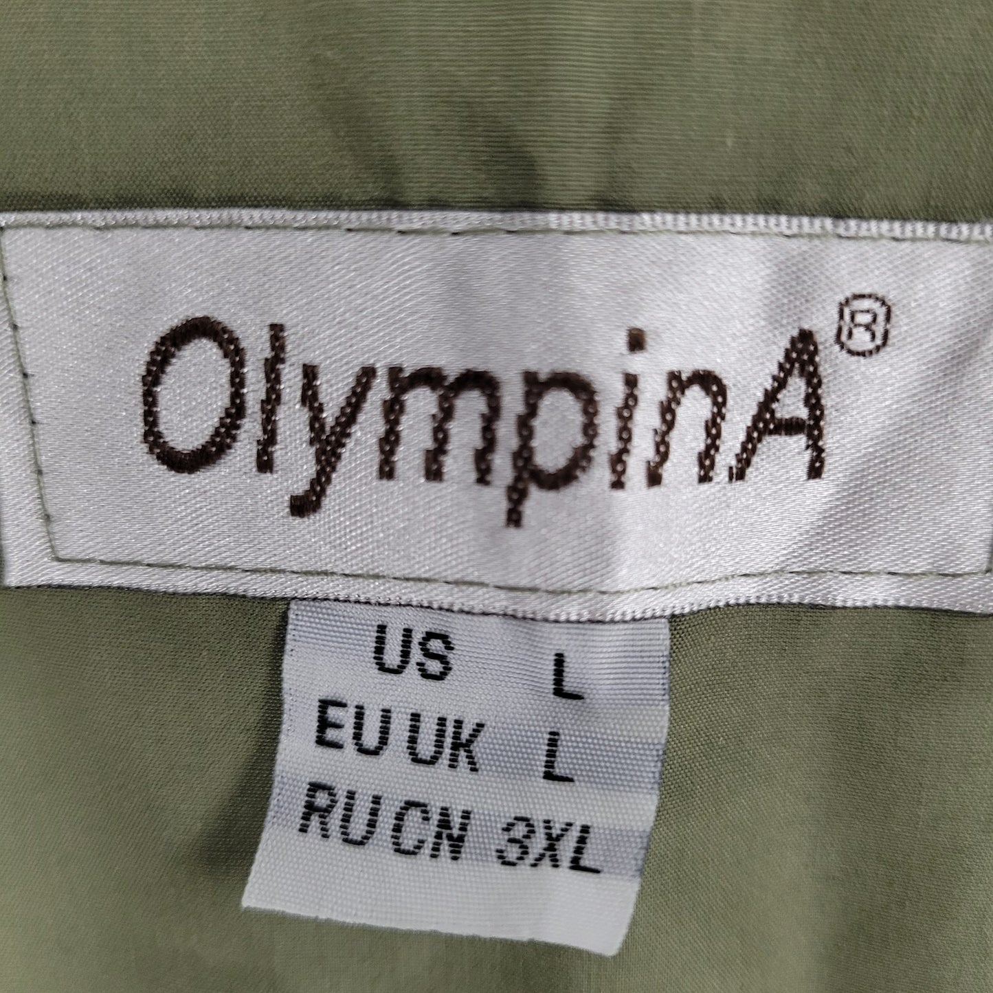 OlympinA Green Full Zip Utility Pockets Fishing Hunting Lightweight Vest Large L