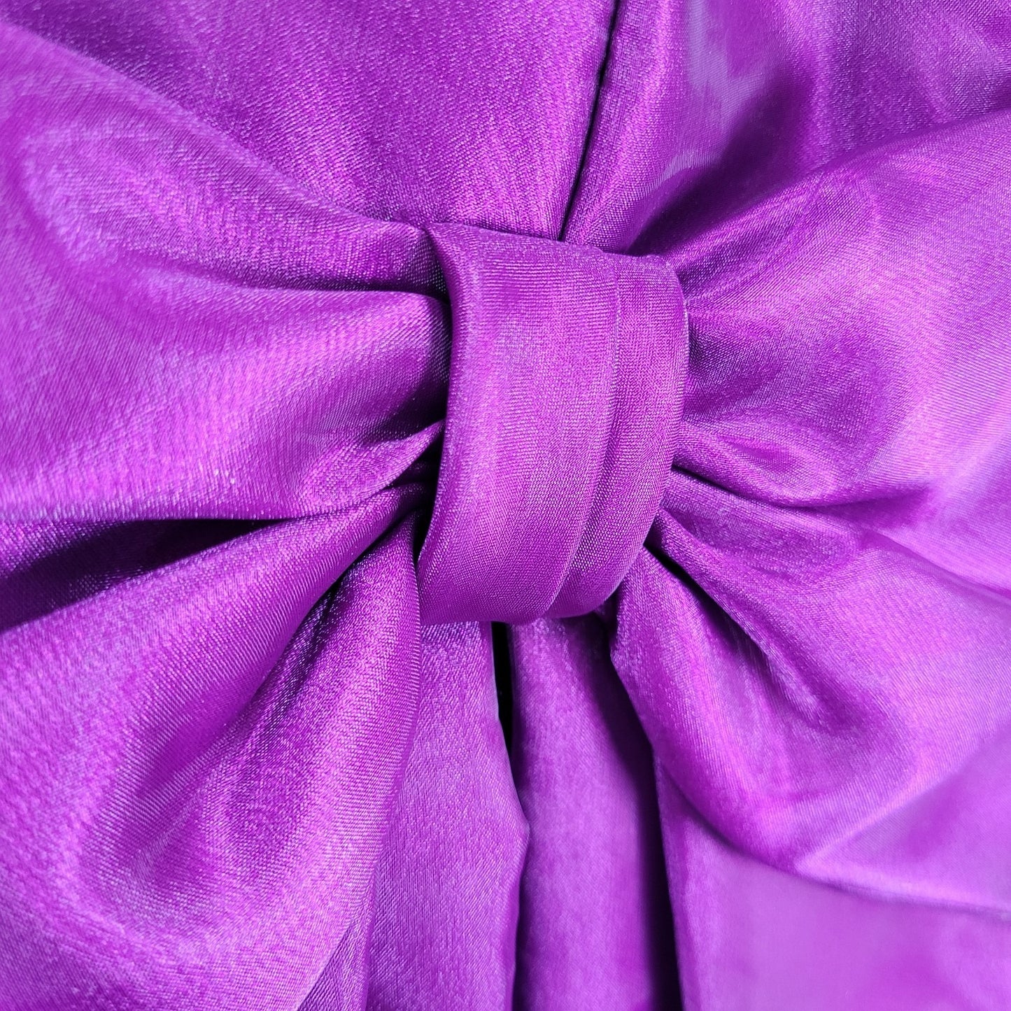 VTG Jessica McClintock Gunne Sax Purple Sheen Bow Strapless Mini Dress USA Size 9