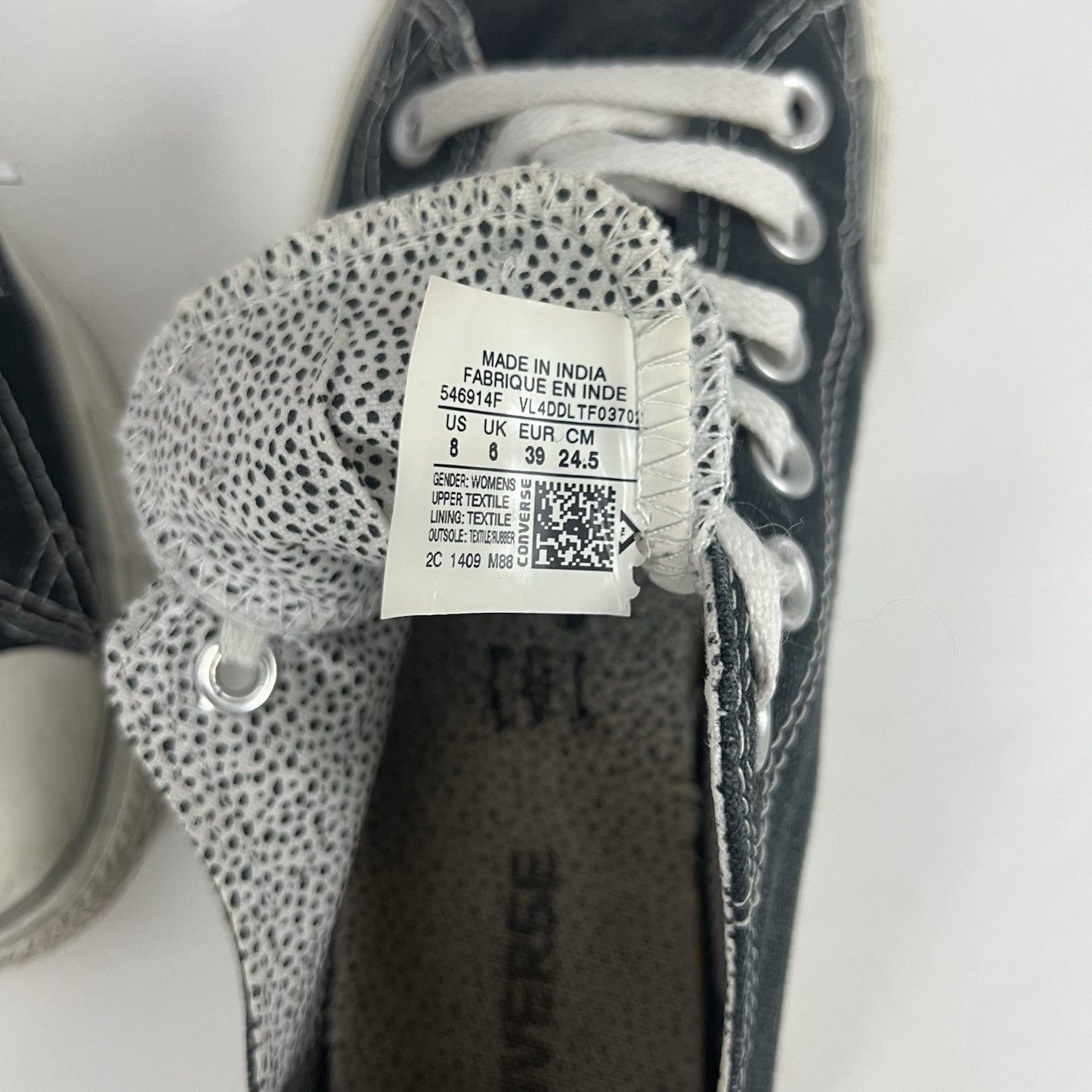 VTG Converse All Stars Black Low-Top Canvas Sneakers Shoes Women’s 8