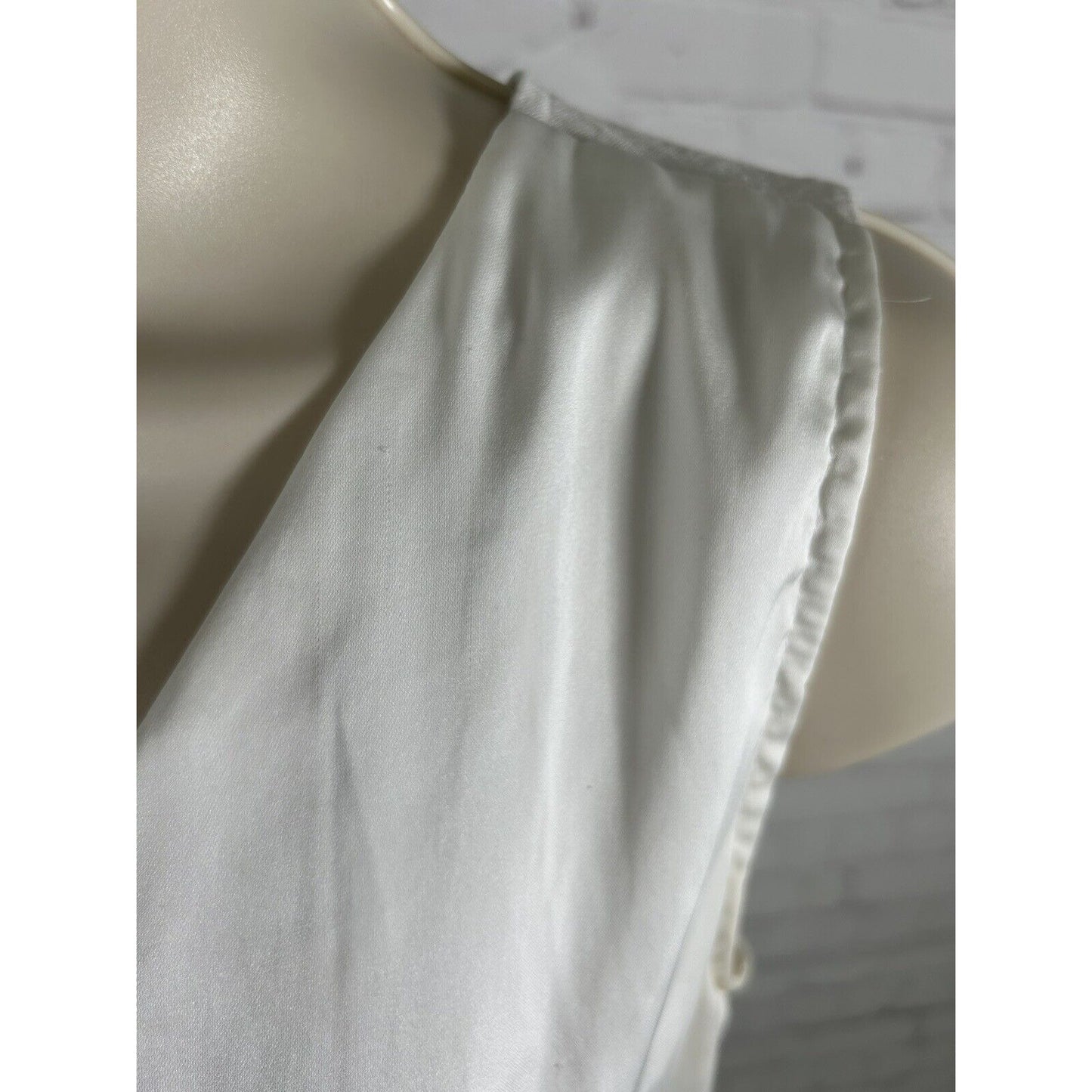 Dolan Anthropologie Left Coast Collection White Sleeveless Satin Front Blouse XS