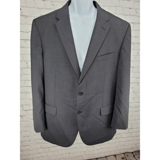 Jos A Bank Grey Wool Traditional Fit 2 Button Vented Blazer Sport Coat Size 44L