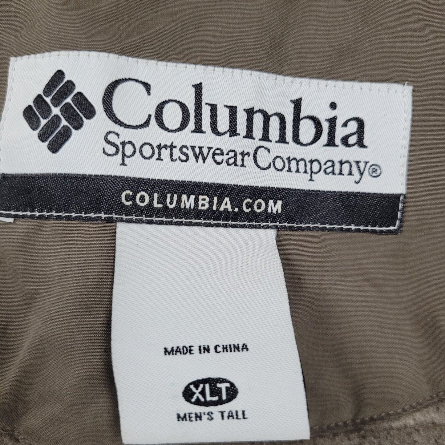 Columbia Beige Grey Microfiber Insulated Fleece Lined Inner Pockets Jacket XLT