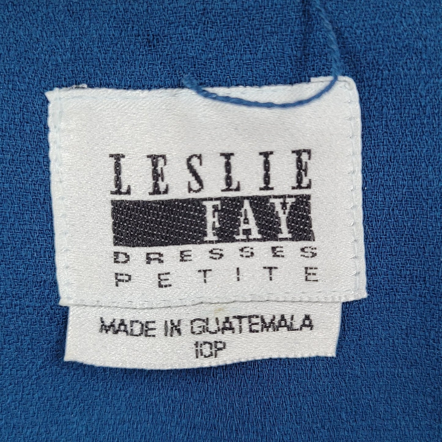VTG Leslie Fay Blue 2 Piece Outfit Set Suit Petite Jacket 10P Pant 12P (28x27.5)