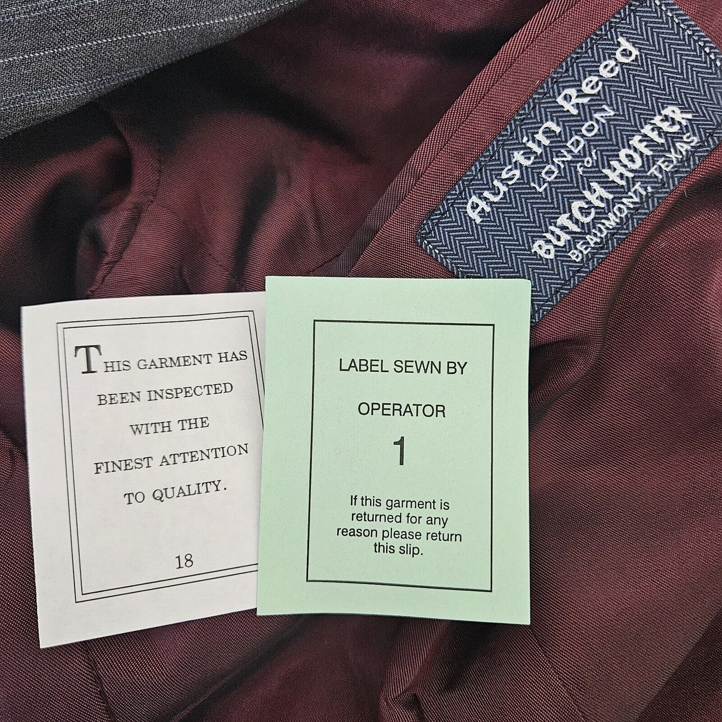 NWT Austin Reed Blazer Grey Pin Striped Super 100s 2 Button Single Breast 39 R