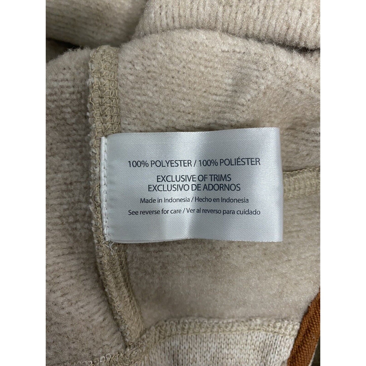 Woolrich Beige Snap Up Chest Pull Over Cable Knit Sweater Sweatshirt Men’s L