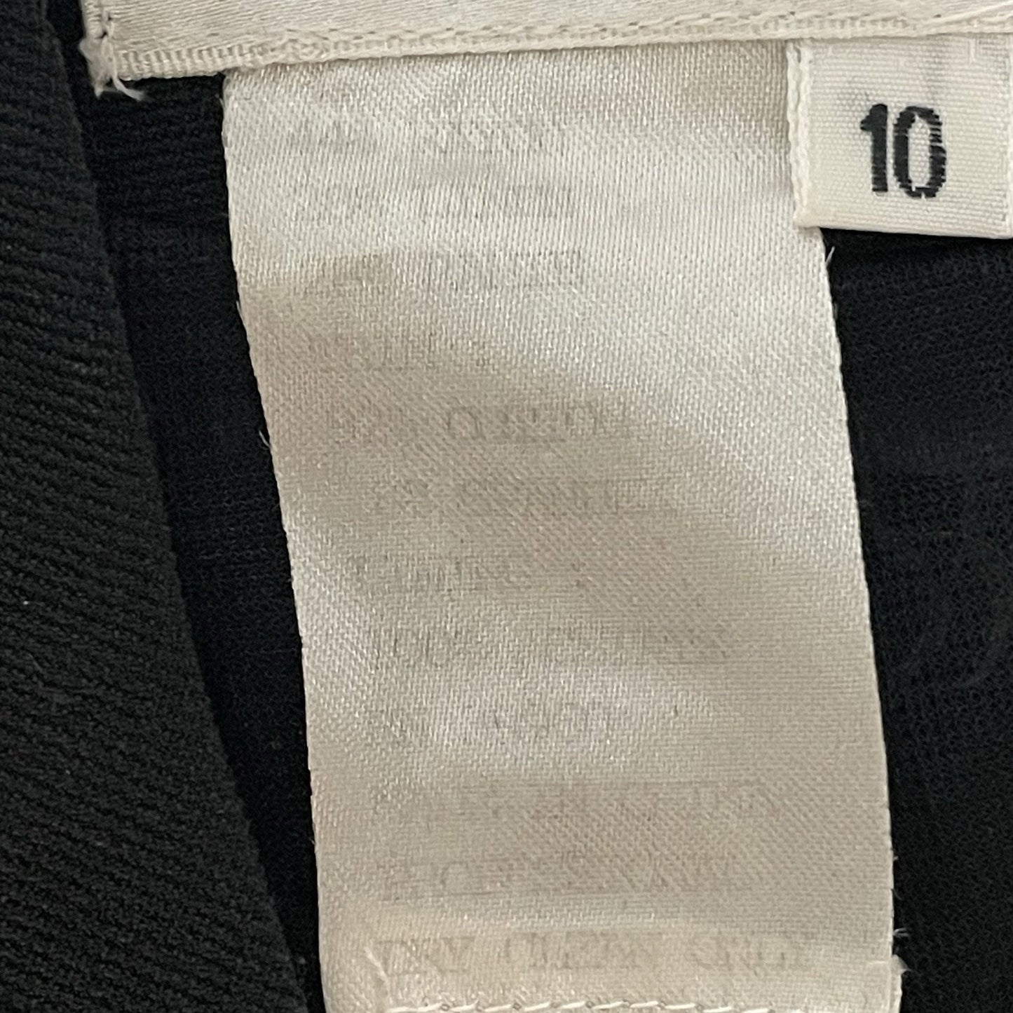 David Warren Black Linen Blend Buttoned Lined Zipped Sheath Midi Dress Size 10