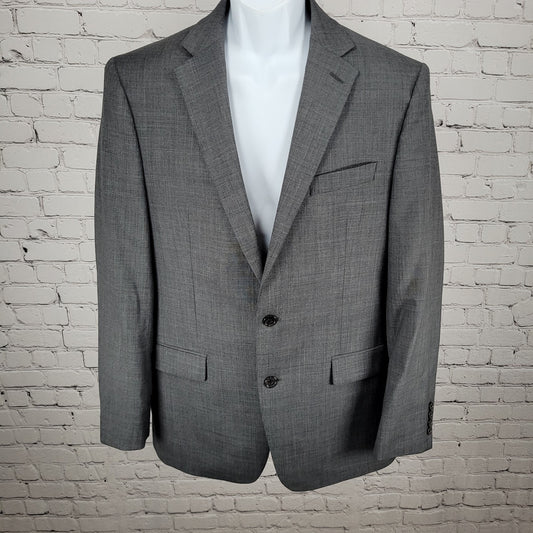 Lauren Ralph Lauren Grey 100% Wool Stretch 2 Button Blazer Sport Coat Size 40L