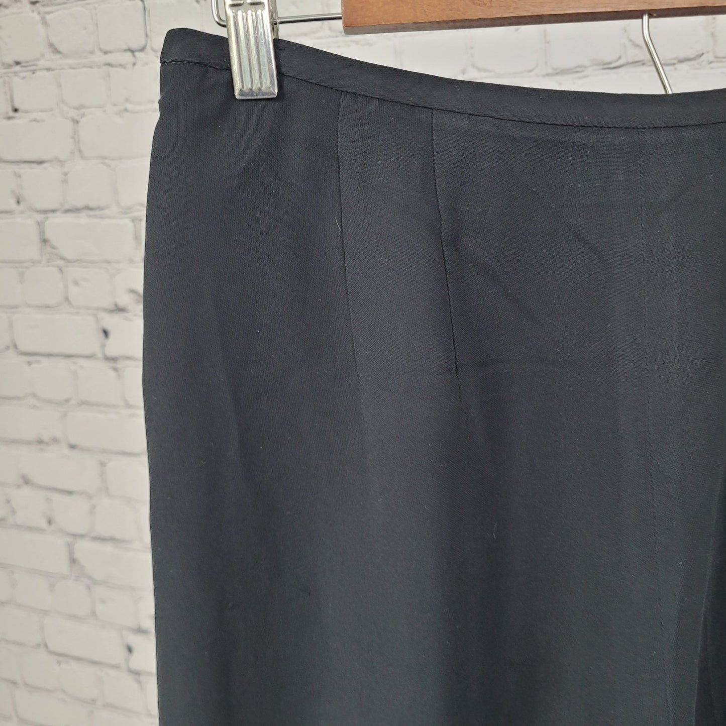 VTG Talbots Black High Rise Tapered Lined Dress Pants USA Made Size 10 (28x30)