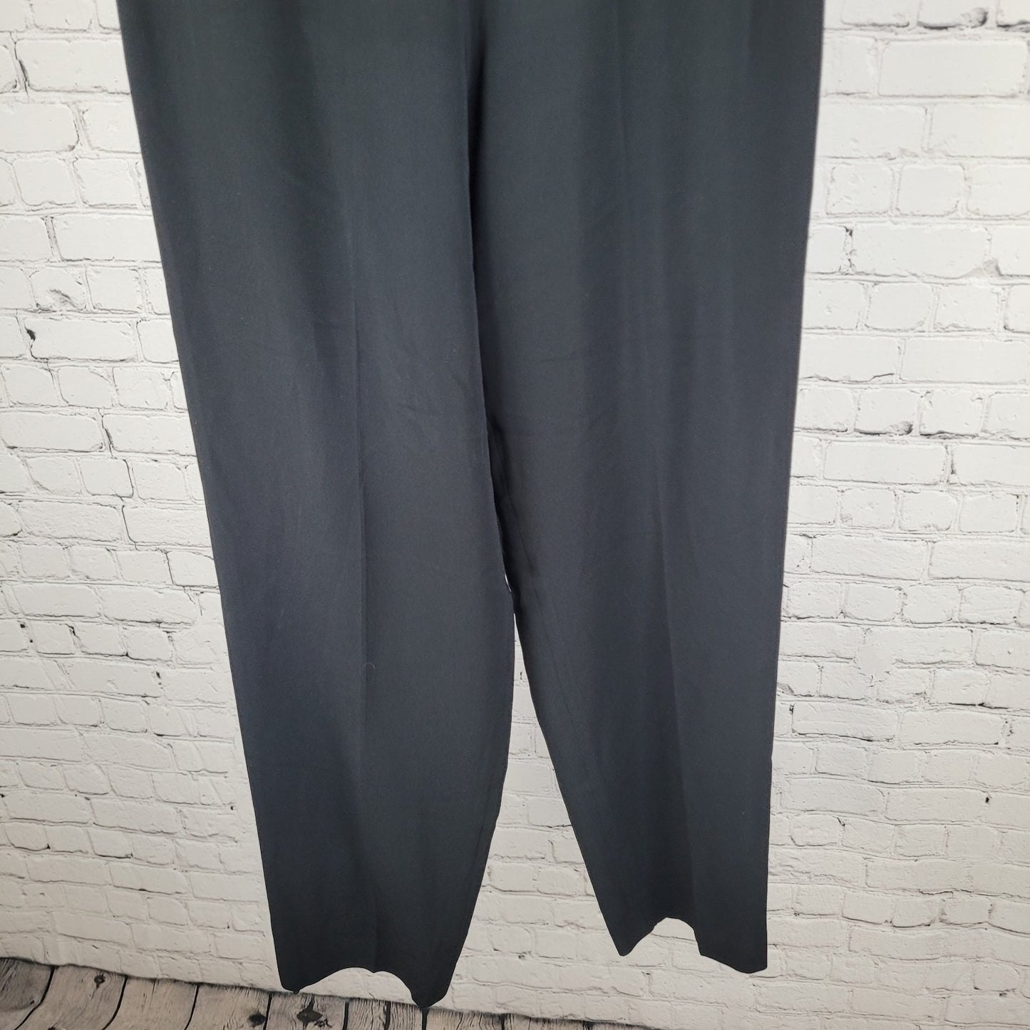 VTG Talbots Black High Rise Tapered Lined Dress Pants USA Made Size 10 (28x30)