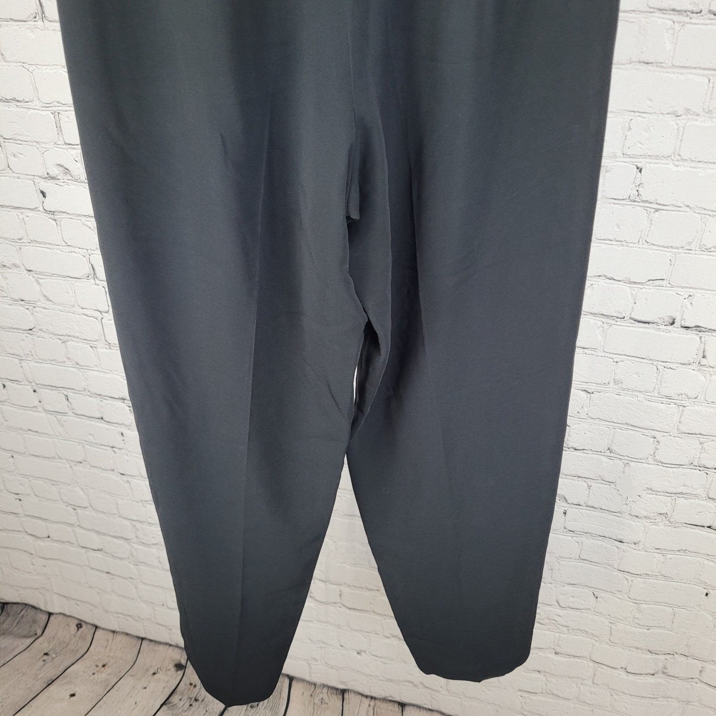 VTG Talbots Black High Rise Tapered Lined Dress Pants USA Made Size 10 (28x30)