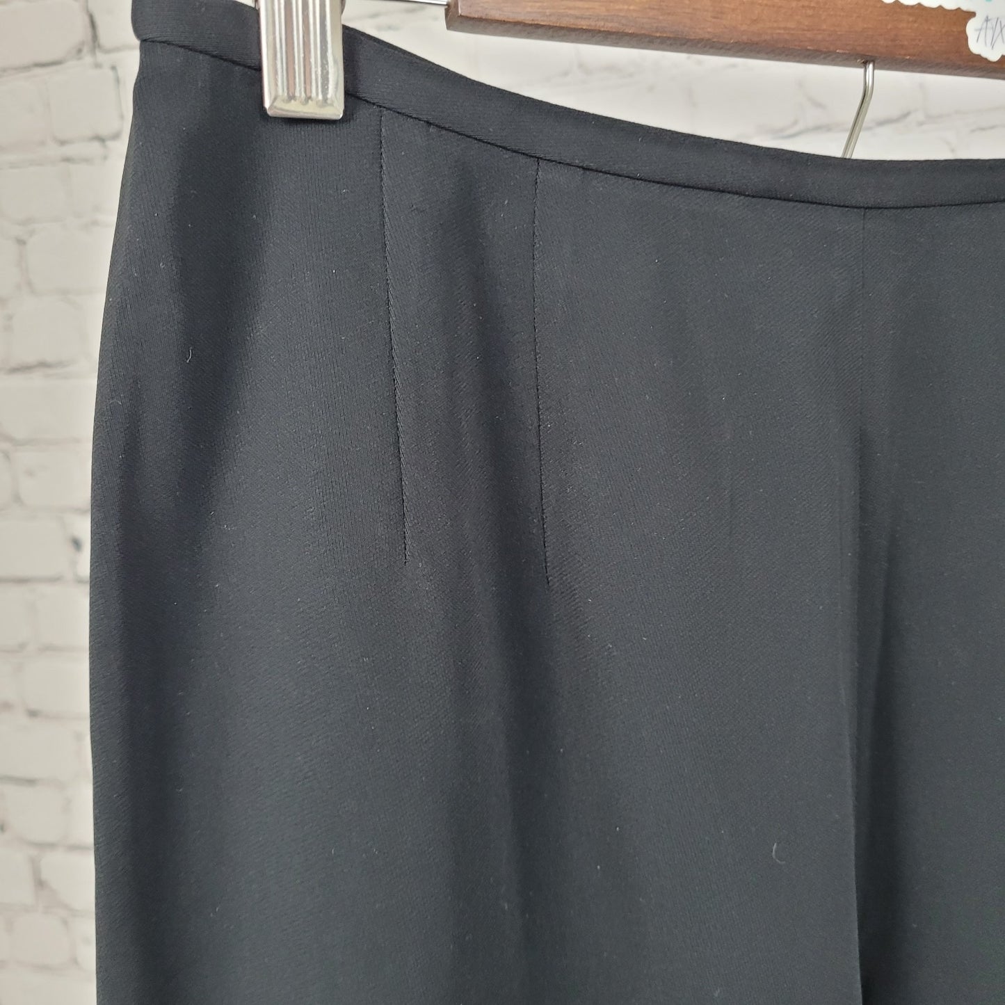 VTG Talbots Black High Rise Tapered Lined Dress Pants USA Made Size 10 (28x30)