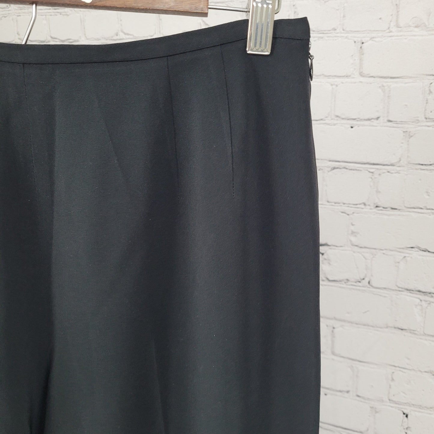 VTG Talbots Black High Rise Tapered Lined Dress Pants USA Made Size 10 (28x30)