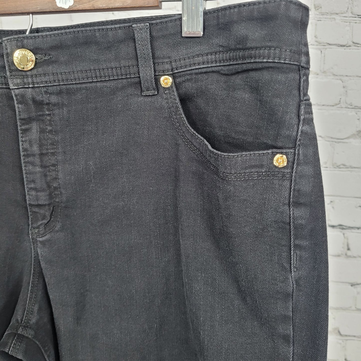 Chico's Black Denim So Slimming Ankle Stretch Jeans Size 2.5 US 14 (37x30)