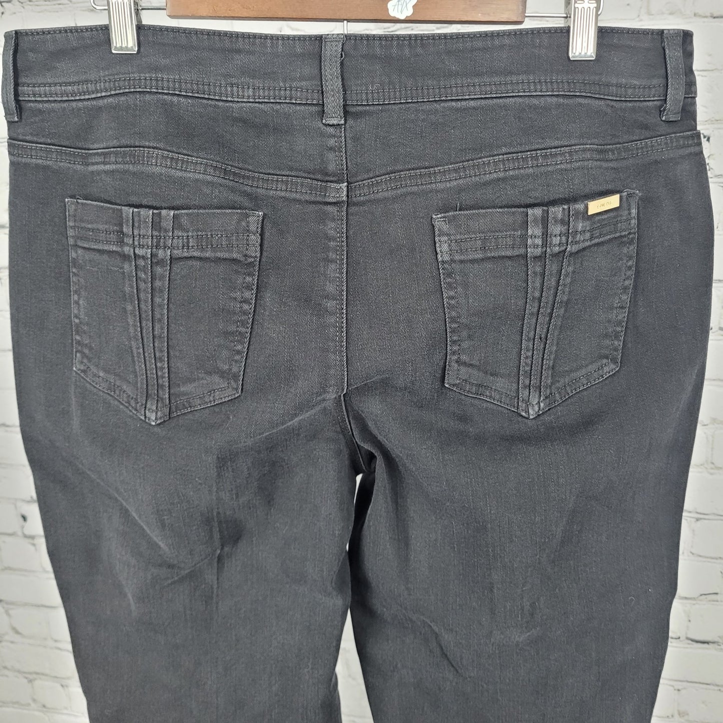Chico's Black Denim So Slimming Ankle Stretch Jeans Size 2.5 US 14 (37x30)