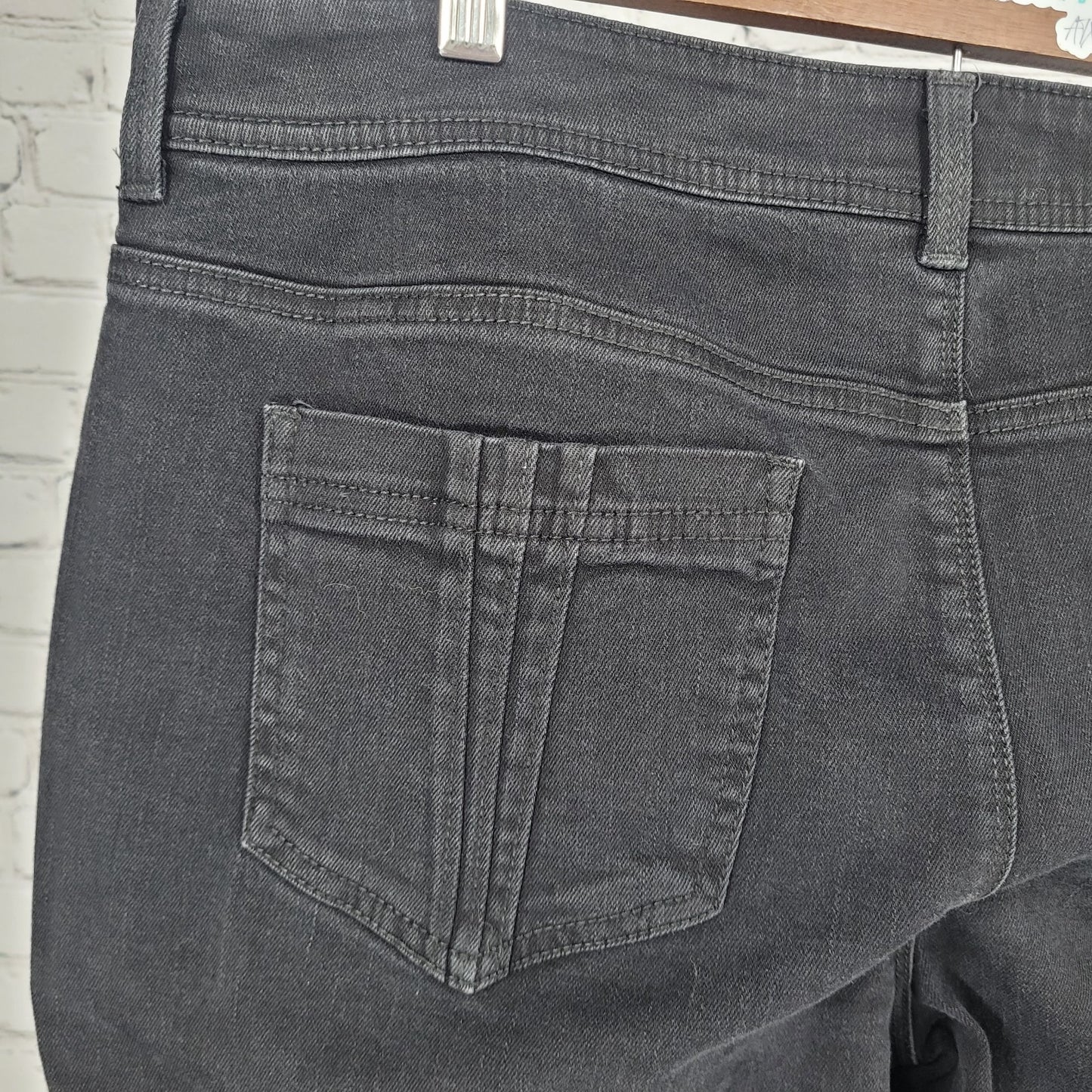 Chico's Black Denim So Slimming Ankle Stretch Jeans Size 2.5 US 14 (37x30)