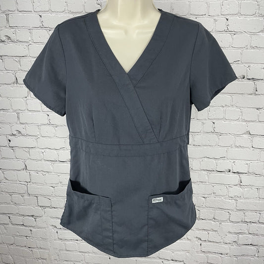 Grey’s Anatomy Grey Professional Wear By Barco Scrub Uniform Top Size Small S