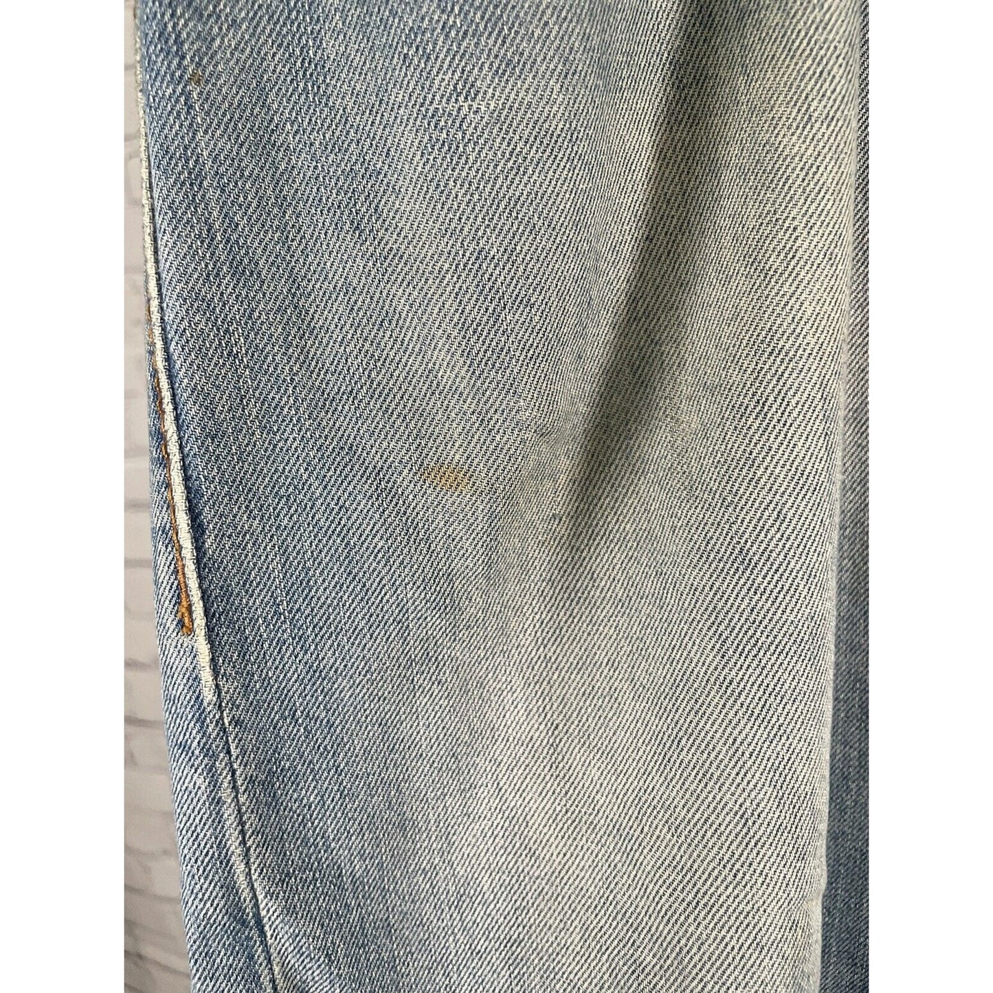 Boss Hugo Boss Selvedge Organic Denim Distressed Button Fly Baggy Jeans 38x34